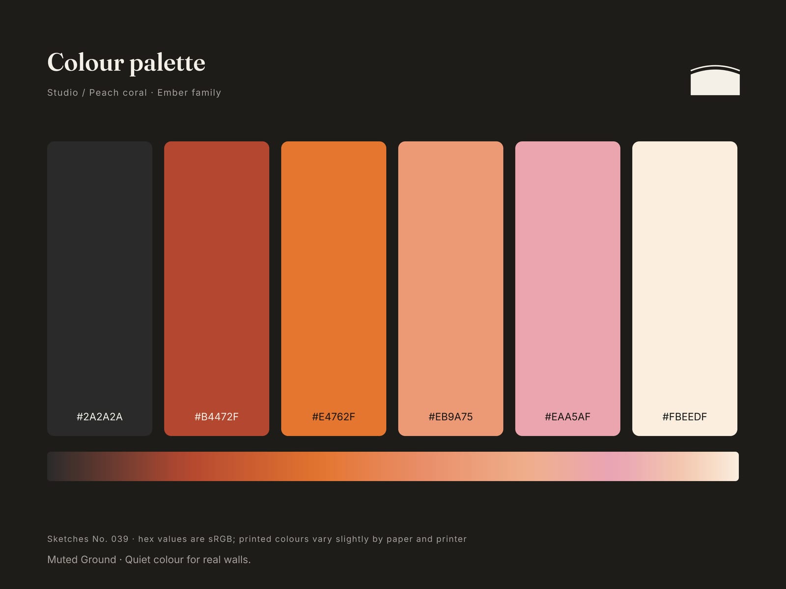 Colour palette of Sketches No. 039